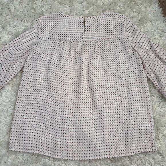 Loft Petites Smocked Floral Patterned Blouse Top Size XSP - Picture 9 of 12